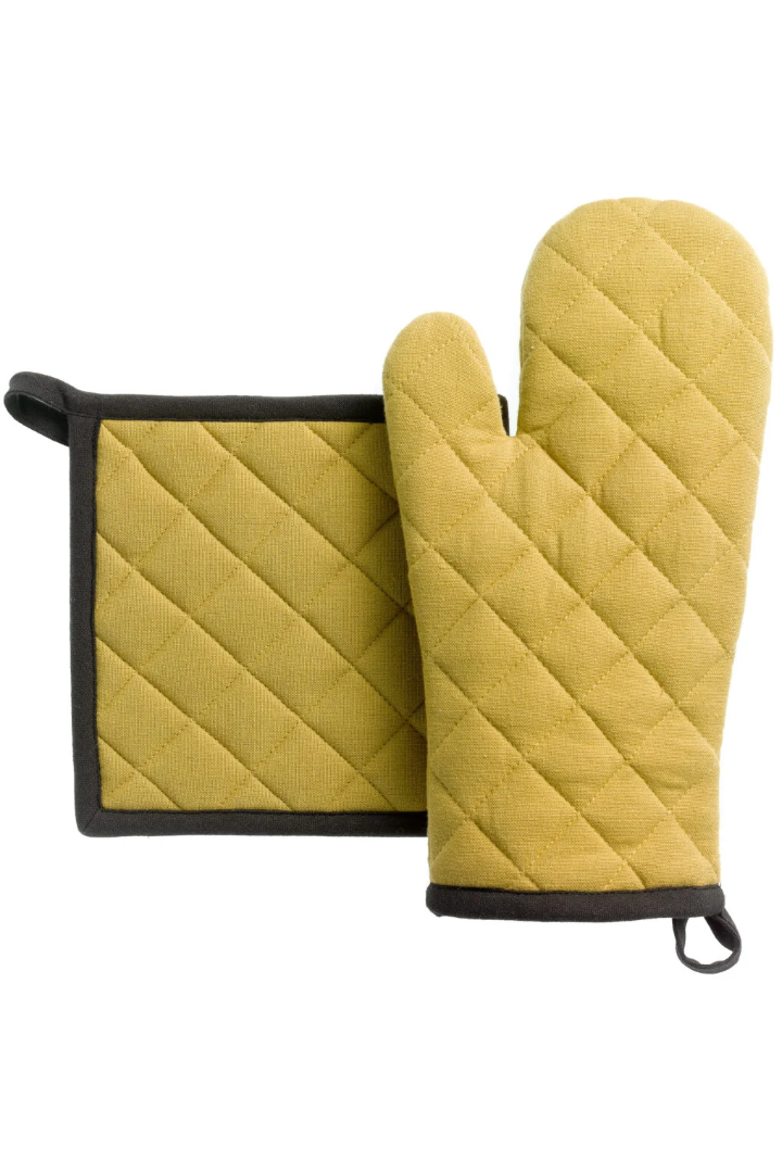 Set of Recycled Oven Mitt/Pot Holder Grace 15 X 32