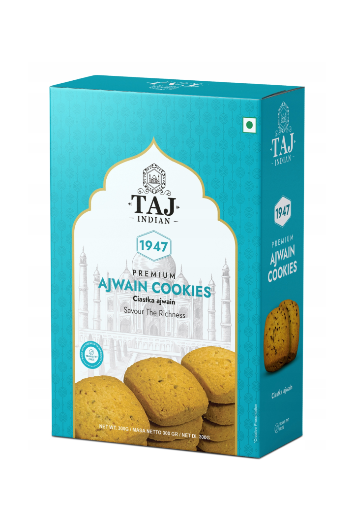 Taj Indian 1947 Ajwain Cookies 300G x 23 Pieces