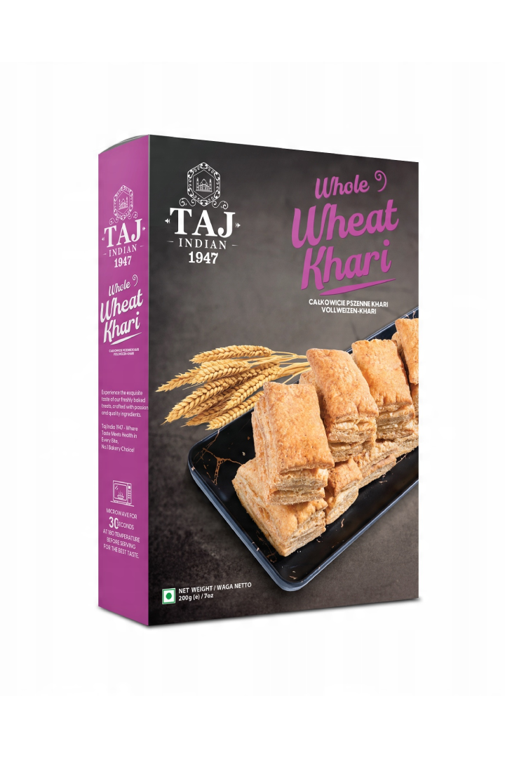 Taj Indian 1947 Whole Wheat Khari 200G x 15Pieces