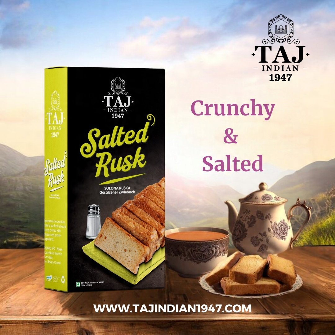 Taj Indian 1947 Salted Rusk 200G x 20pieces - Image 2