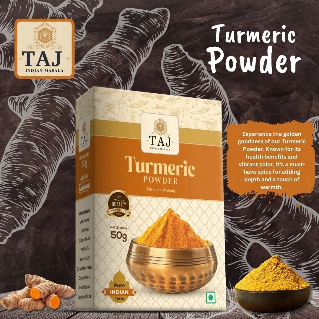 Taj Indian Masala Turmeric Powder 200x50G - Image 2