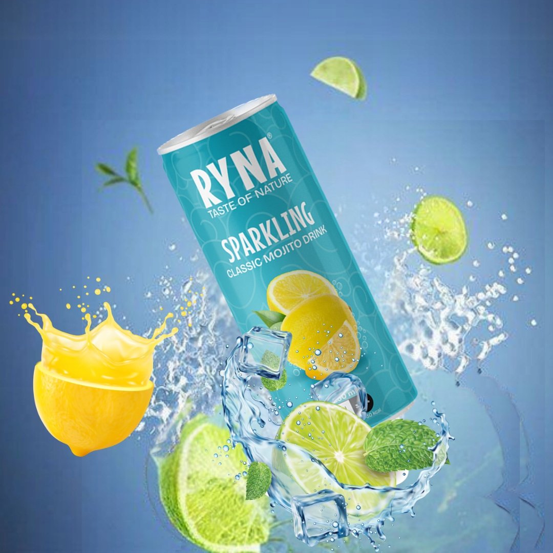 Ryna Classic Mojito Sparkling Drink 250Ml X 24Pieces - Image 2