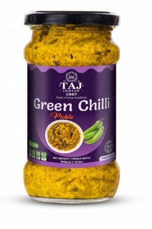 Taj Indian 1947 Green Chilli Pickle 300G x 12Pieces