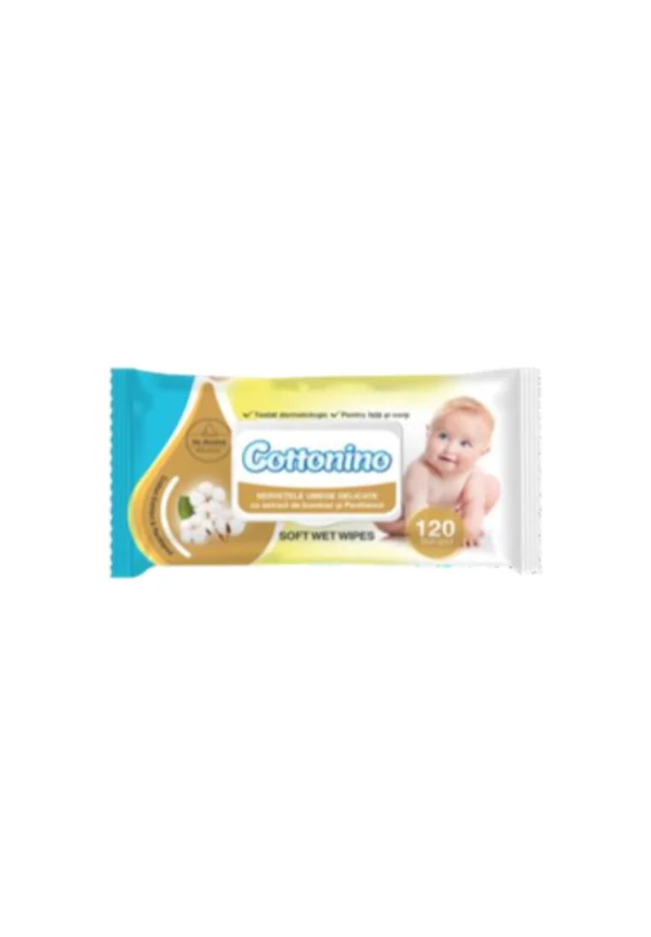 COTTONINO SOFT WET WIPES 24X120 PCS with COTTON EXTRACT&PANTHENOL