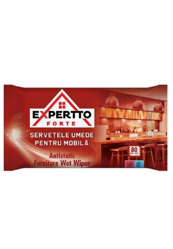 EXPERTTO FORTE FURNITURE WET WIPES 12X80 PCS