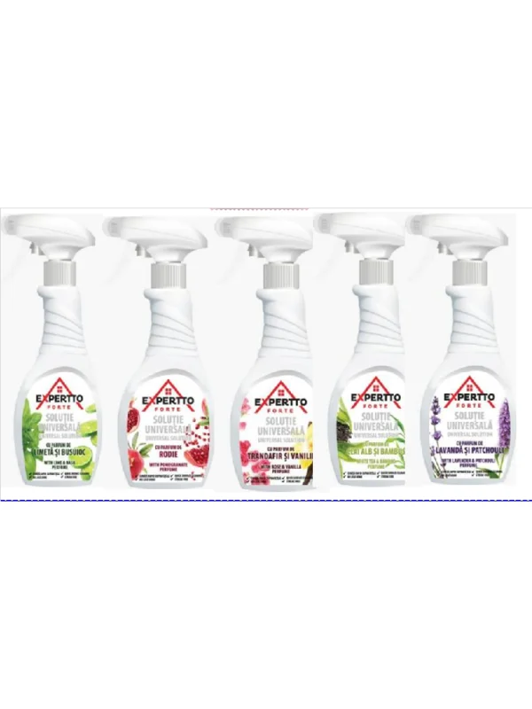 EXPERTTO FORTE UNIVERSAL SOLUTION 12X500 ML - 5 varriants (lime&basil, pomegranate, rose & vanilla, white tea&bamboo, lavanda&patchouli)