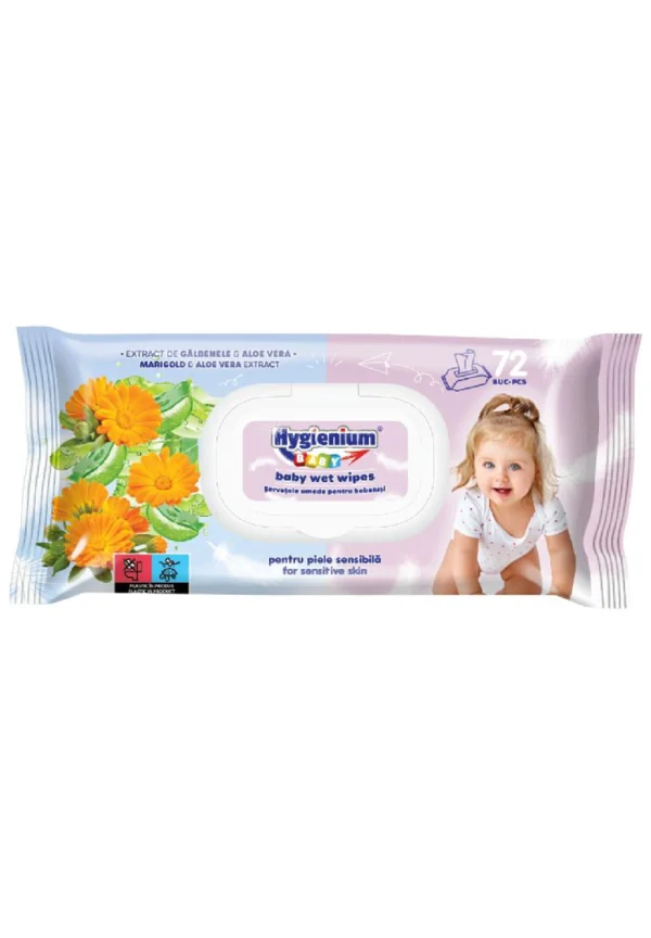 Hygienium baby wet wipes with marigold and aloe vera extract 10X72 pcs