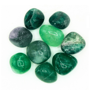 Green Fluorite 'AB' Tumbled Stones 200 gr