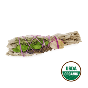 Aura Cleansing Sage Torch (with Citrine) 10 cm