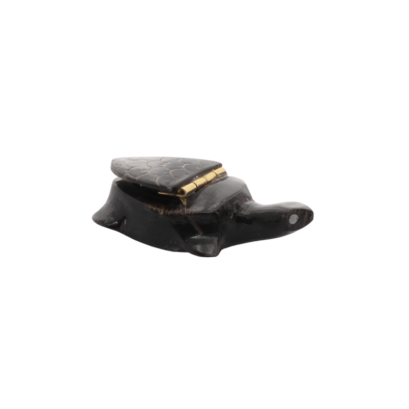 Artisanal Ox Horn Box - Small Turtle