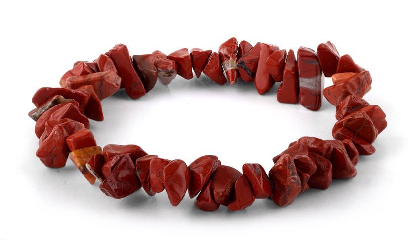 Bracelet Chips Stones Red Jasper