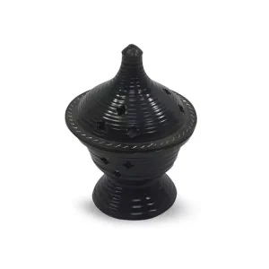 Black Metal Jar Incense Holder