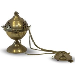 Brass Hanging Incense Holder (20cm)