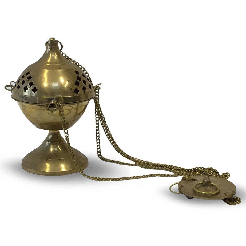 Brass Hanging Incense Holder (20cm)