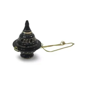 Black Engraved Hanging Burner (10 cm)