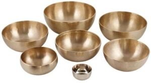 7 Metals Singing Bowl Chakra set A to G notes Therapy Qualit