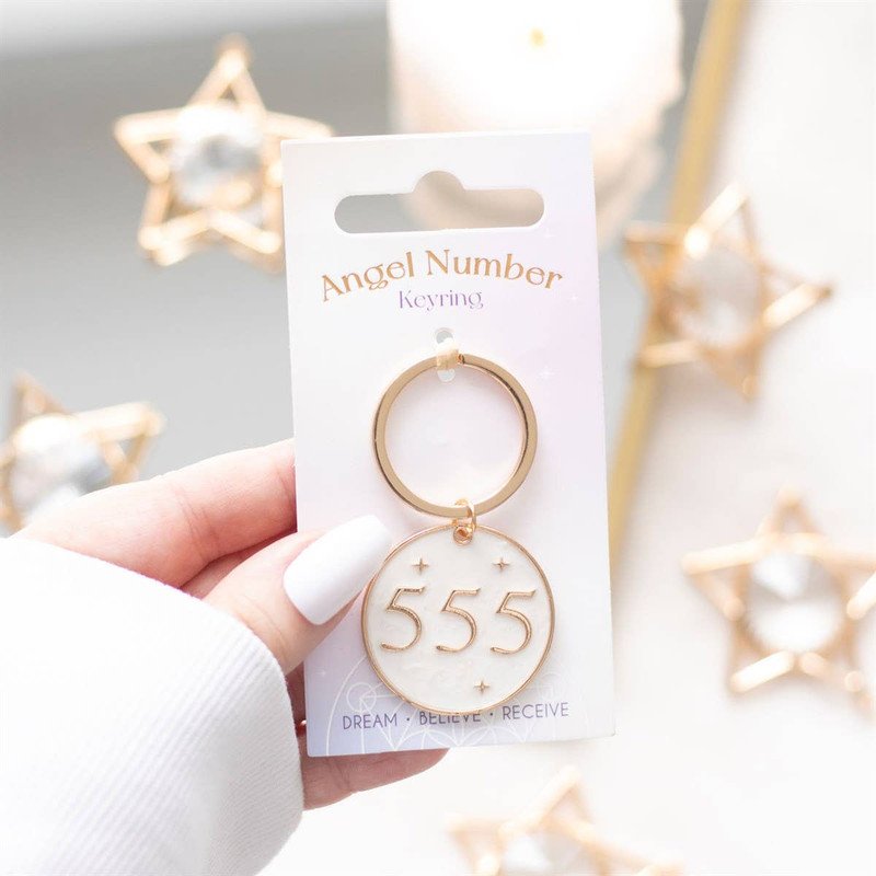 555 Angel Number Keyring - Image 2