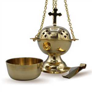 Brass Hanging incenseholder 6" set of 3pcs.