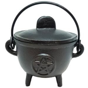 13cm Pentacle Cast Iron Cauldron