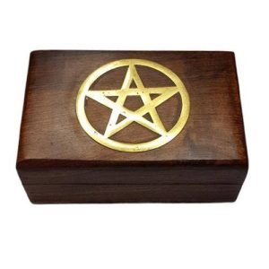 Box Pentacle brass inlay