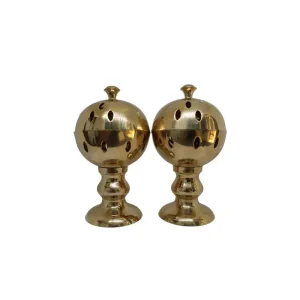 Brass Aroma Burner Set of 2