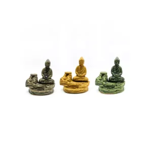 Backflow Incense Burner Meditating Buddha 6 pcs