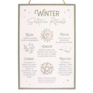 30cm Winter Solstice Rituals Mdf Hanging Sign