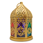 7 Chakras Tealight Holder Lantern