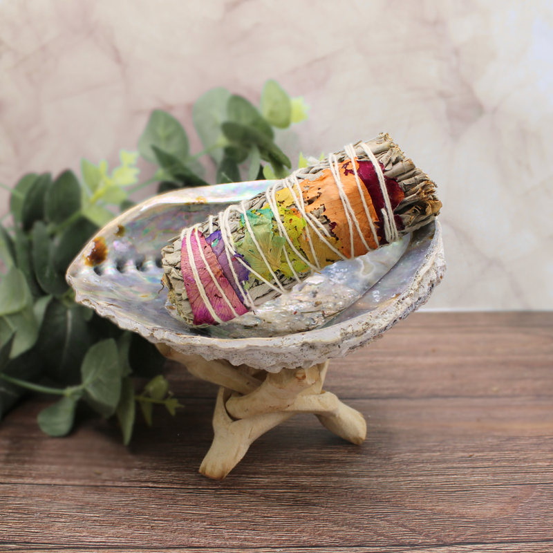 7 Chakra White Sage Smudge Stick 10cm - Image 3