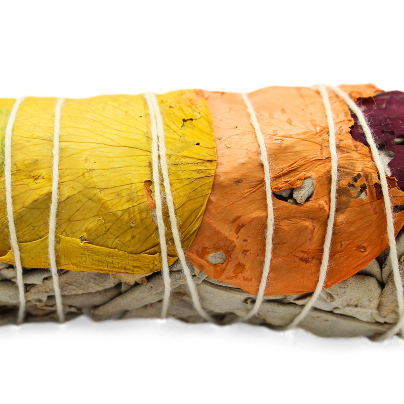 7 Chakra White Sage Smudge Stick 22 Cms - Image 2