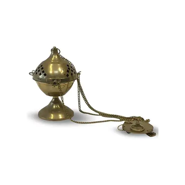 Brass Hanging Incense Burner (15 cm) - I695