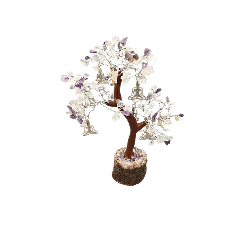 Crystal & Amethyst Yoga Meditation Gem tree Small