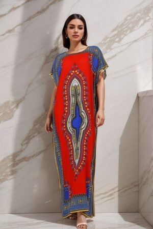 African style printed Boubou long dress