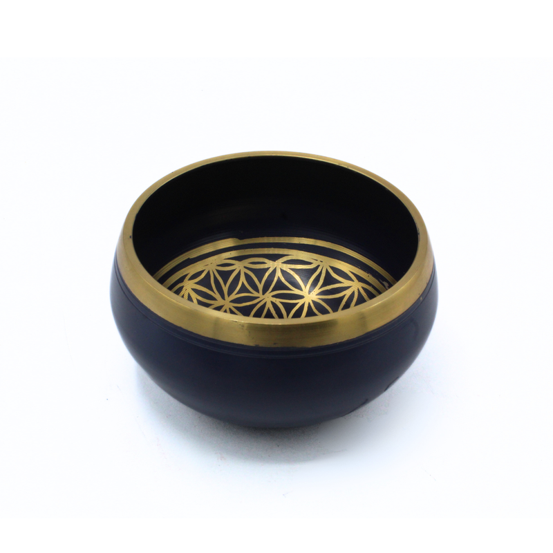 Brass Singing Bowl with Flower of Life