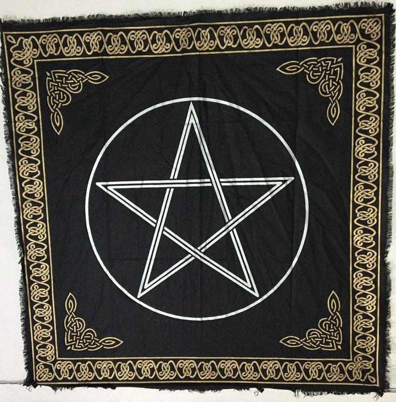 Cotton Altar Cloth 24"x24" Pentagram