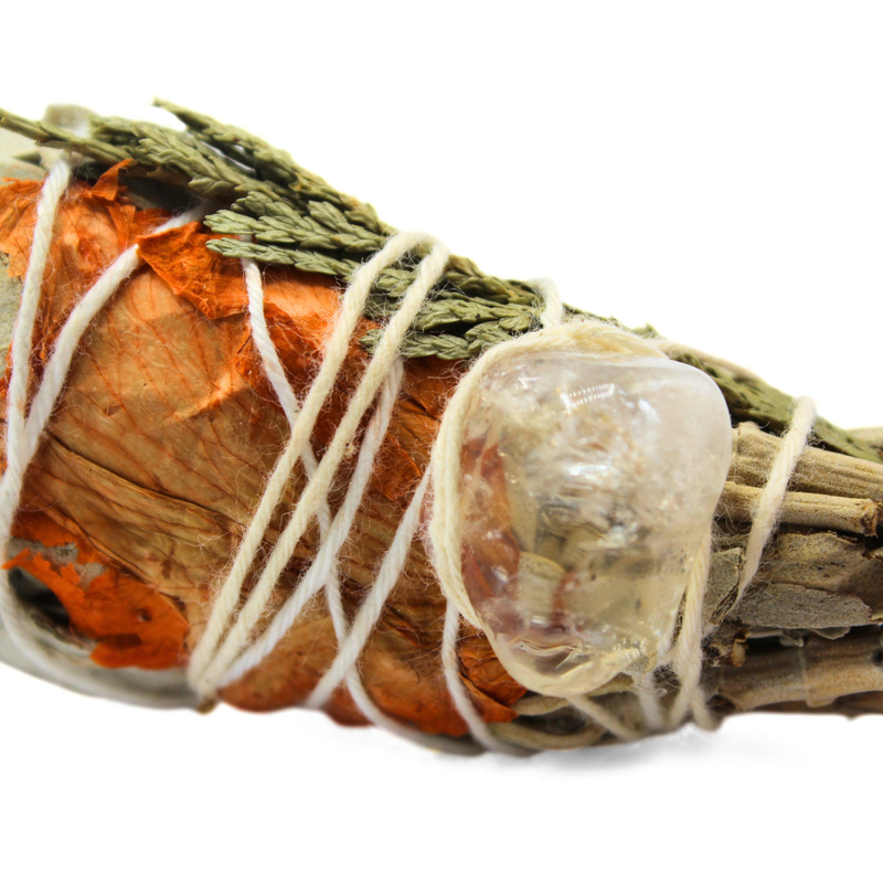 Cleansing Energy Sage Torch (with Citrine) 10 cm - Image 2