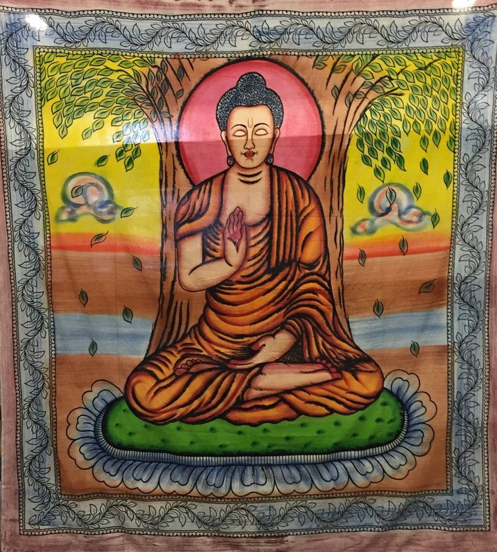 Cotton Tapestry Painted Buddha 210x240cms