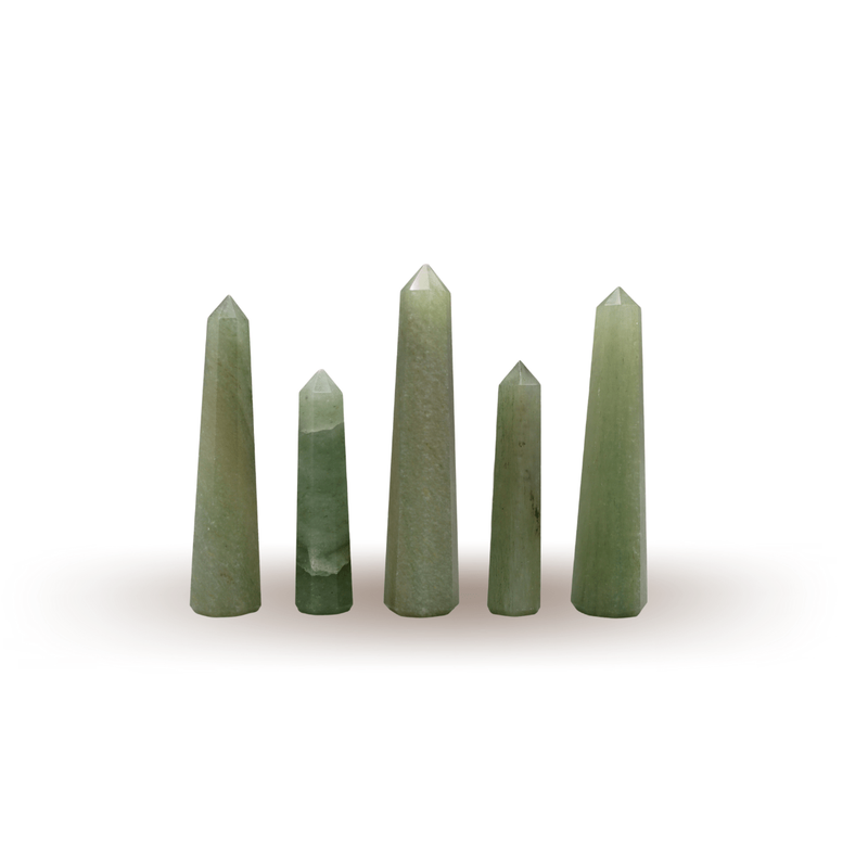 Green Aventurine Pencil 6-10cm Set of 5 Pieces