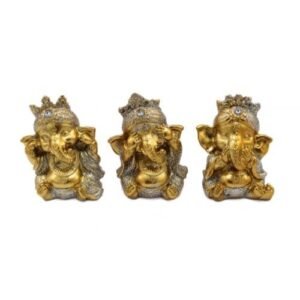 Lord Baby Ganesh Statue - Set of 3 pcs