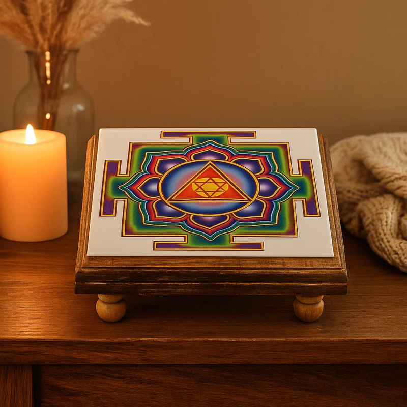 Mini Altar Table Yantra And Pentagram - Image 2