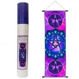High Quality French Crepe Banner Pentagram 36 X 90 Cms