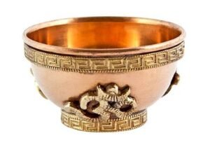 Tibetan Incense Burner / Copper Ohm Offering Bowl