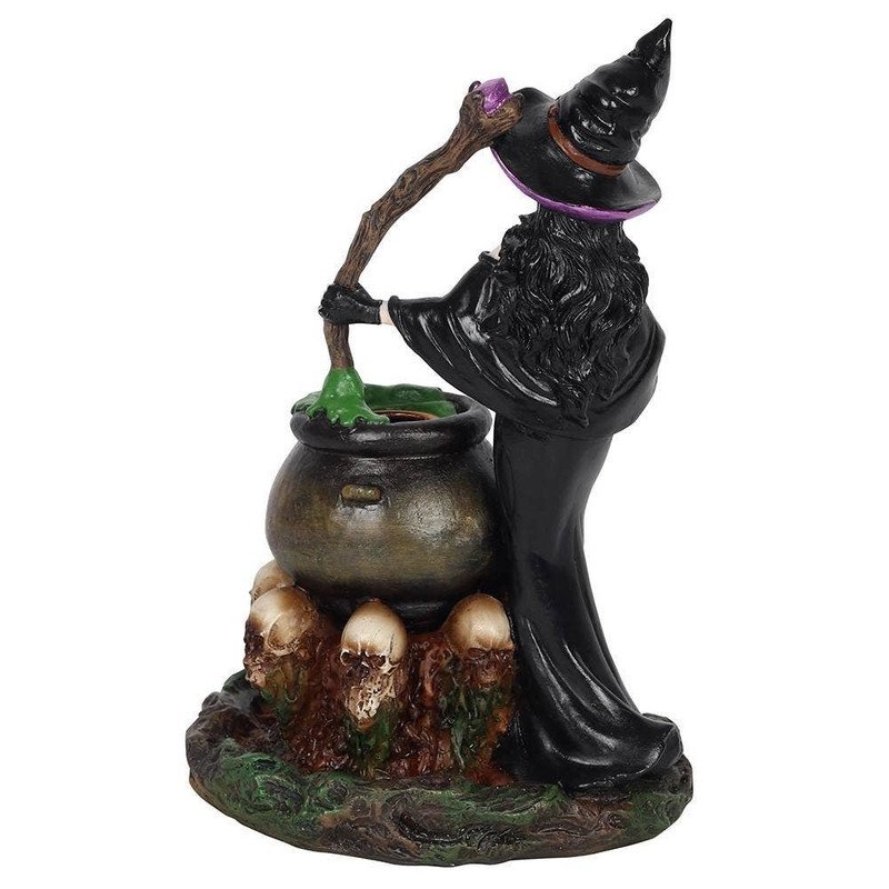 Witch With Cauldron Backflow Incense Burner - Image 3