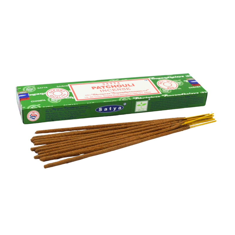 Satya Patchouli Incense Sticks (40 grams x 12 packs) - Image 3