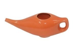 Ceramic Neti Pot Orange