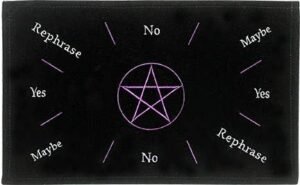 VELVET PENDULUM MAT ENGLISH -PENTACLE IN COLORS