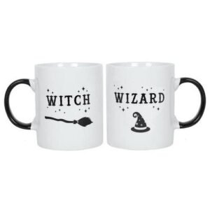WITCH AND WIZARD MUG SET