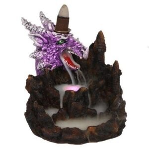 Purple Dragon Backflow Incense Burner With Light.