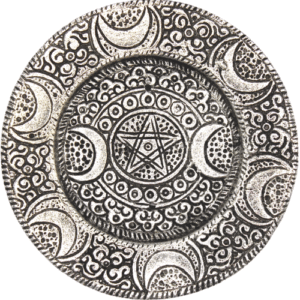 Incense Holder Moon & Pentacle Antique Finish-
