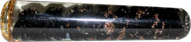 Orgone Smooth Massager Black Tourmaline with Flower of Life